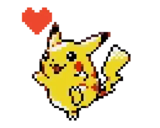 ❤ Pikachu Pokemon pokemon, pikachu, heart, cute, anime, game telegram sticker