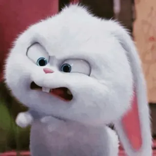 🍓 Snowball The Secret Life of Pets กระต่าย, บันนี่, โกรธ, การ์ตูน, น่ารัก, สัตว์, ตัวละคร telegram sticker