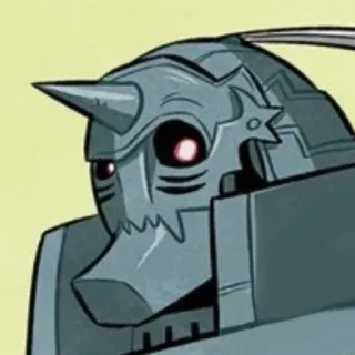 🤨 Alphonse Elric Fullmetal Alchemist Anime, Mangá, Armadura, Personagem, Desenho animado, Fullmetal Alchemist telegram sticker