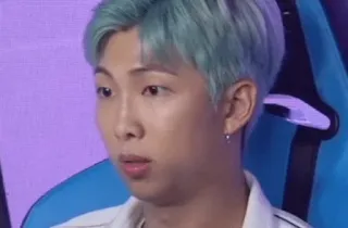 😟 RM RM, BTS, K-POP, ミュージシャン, 歌手, 有名人, ポートレート telegram sticker