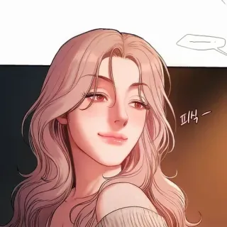 🥀 피식 mujer, retrato, ilustración, sonriendo, coreana, mujer telegram sticker