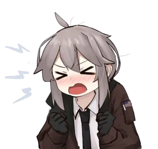 🗣 anime, angry, girl, exasperated, frustrated telegram sticker
