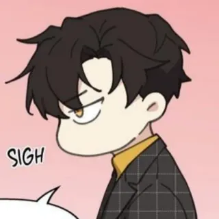 🎗 SIGH ため息, 表情, 漫画, がっかり, イライラ, 感情 telegram sticker