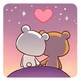 💑 amor, fofo, ursos, casal, relacionamento, coração, desenho animado, afeição telegram sticker