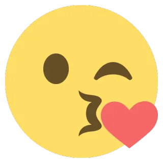 😘 Emoji, Liebe, Herz, Kuss, Zwinkern whatsapp sticker