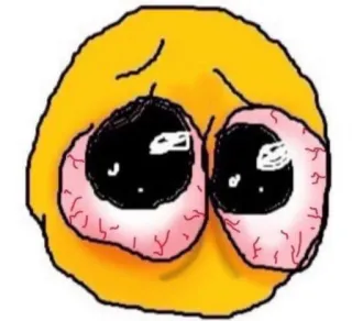 😭 emoji, triste, stanco, angosciato, occhi telegram sticker