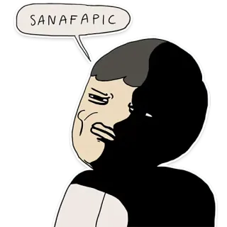 😑 SANAFAPIC dessin animé, homme, offensant, argot telegram sticker