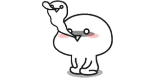 🍚 cartone animato, personaggio, dito medio telegram sticker