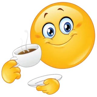 ☕️ emoji, café, smiley, boisson whatsapp sticker