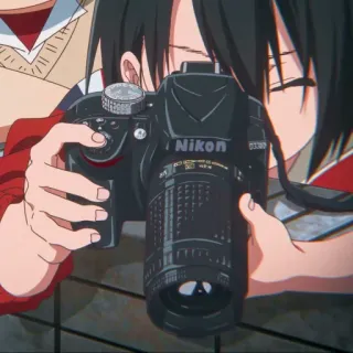 📷 kamera, nikon, fotografie, anime, fotograf telegram sticker