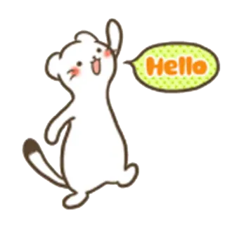 👋 Hello 卡通, 可爱, 动物, 问候, 你好, 角色 telegram sticker