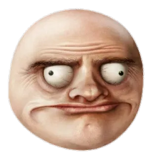 😐 ミーム, 面白い, ネット, 顔, 表情 telegram sticker