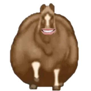 🤩 animal, horse, funny, weird, mouth, creature, emoji, cartoon whatsapp sticker