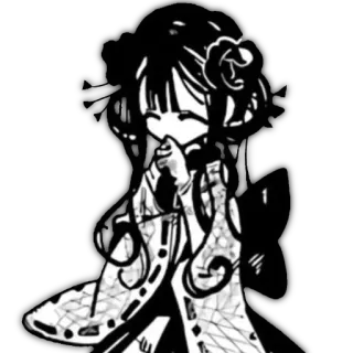😆 Anime, Garota, Kimono, Mangá, Arte telegram sticker