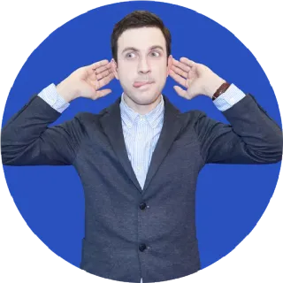 😛 osoba, mężczyzna, robi miny, śmieszne, głupi whatsapp sticker