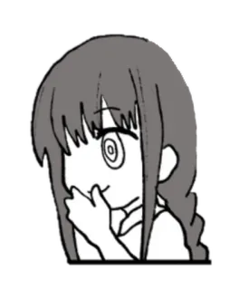 😆 anime, manga, girl, braid, shocked, surprise telegram sticker