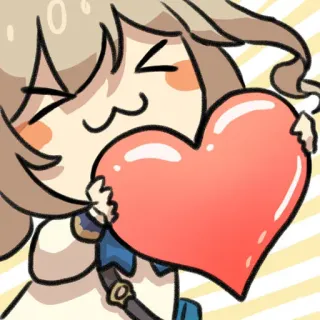 ❤️ Style anime, Coeur, Amour, Affection, Mignon, Dessin animé, Illustration whatsapp sticker
