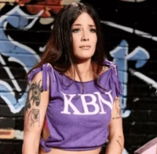 ✨ Halsey KBN piosenkarz, muzyk, kobieta, tatuaż telegram sticker