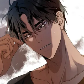 ♥️ uomo, ritratto, anime, manga, personaggio telegram sticker