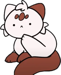 😶 cat, animal, cartoon, cute, kawaii telegram sticker