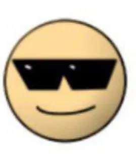 🌟 表情符号, 酷, 太阳镜, 脸, 笑脸 telegram sticker