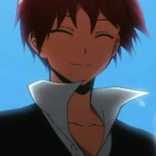 🤟 Anime, Mangá, Menino, Sorrindo, Desenho animado whatsapp sticker