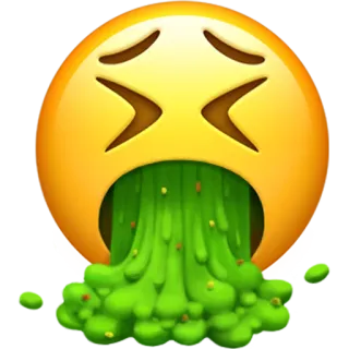 🤮 emoji, vomit, sick, puke, face, expression telegram sticker