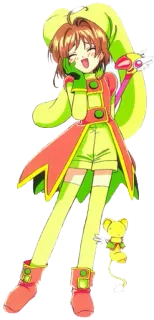 😍 Sakura Kinomoto Cardcaptor Sakura Anime, Magia, Chica, Lindo, Cardcaptor Sakura whatsapp sticker