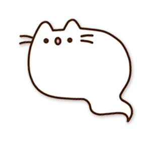 👻 sticker, katze, geist, halloween, cartoon, weiß telegram sticker