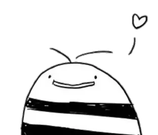 😘 bee, heart, cartoon, cute, insect, love telegram sticker