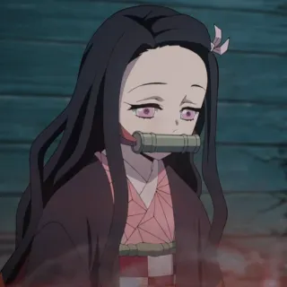🗡 Nezuko Kamado Demon Slayer Anime, Nezuko, Démon, Manga, Mignon whatsapp sticker