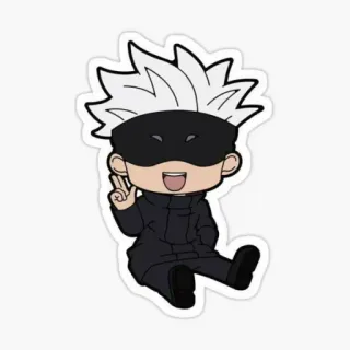 🥺 Gojo Satoru Jujutsu Kaisen anime, manga, gojo satoru, jujutsu kaisen, chibi, sticker, fanart telegram sticker