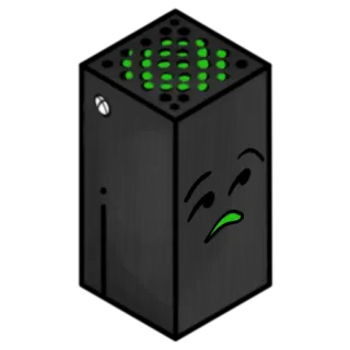 😒 Xbox Series X, Spielekonsole, Aufkleber, traurig, Cartoon telegram sticker