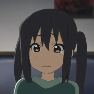 😰 anime, meisje, verdrietig, tranen telegram sticker