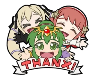 🙌 THANX! Anime, Dziękuję, Naklejka, Kreskówka telegram sticker