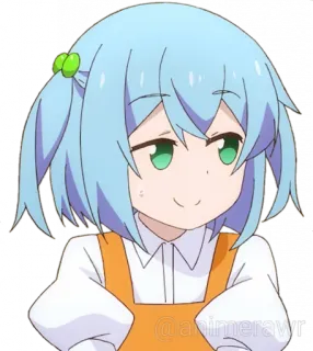 😅 @animerawr anime, cartoon, cute, girl telegram sticker