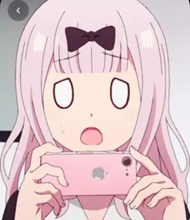 😟 Chika Fujiwara Kaguya-sama: Love Is War Аниме, Чика, Кагуя-сама, Любовь это война, В шоке, Телефон telegram sticker