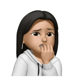 😖 nervous, anxious, worried, emoji, 3d, avatar telegram sticker