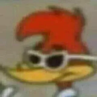 😎 Woody Woodpecker วู้ดดี้ วู้ดเพ็คเกอร์, การ์ตูน, ตลก, แว่นกันแดด, เท่ telegram sticker
