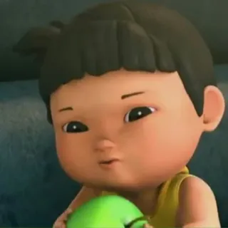 💛 Dessin animé, Personnage, Enfant, Asiatique telegram sticker