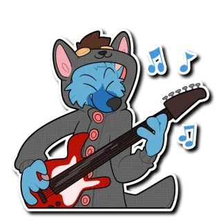🎶 Furry, Musik, Gitar, Kartun, Hewan, Alat musik telegram sticker