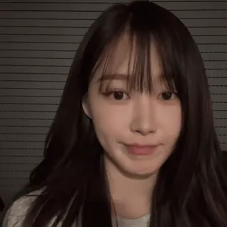 🫧 여자, 아시아인, 인물사진, 소녀, 머리카락, 미소 telegram sticker