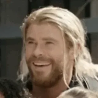 ⚡️ Thor marvel, thor, chris hemsworth, lustig, lächeln telegram sticker