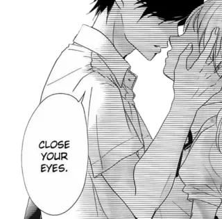 ❤ CLOSE YOUR EYES. manga, anime, close your eyes, kiss, romantic, couple telegram sticker