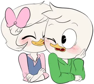 🥰 Kreskówka, Kaczka, Urocze, Czułe, Miłość telegram sticker