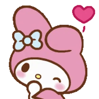 😉 My Melody My Melody, Sanrio, cute, kawaii, heart, cartoon telegram sticker