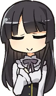 😌 anime, manga, chibi, cute, girl, cartoon whatsapp sticker