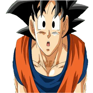 😮 Goku Dragon Ball anime, dragonball, goku, geschockt, aufkleber whatsapp sticker