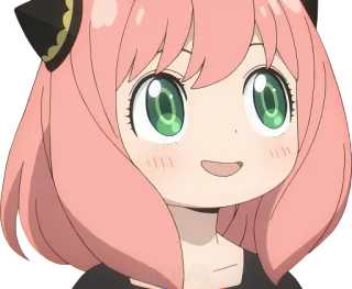 😄 Anya Forger Spy × Family Anime, Mignon, Fille, Cheveux roses, Anya, Spy x Family telegram sticker