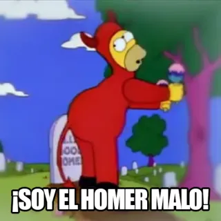 😈 Homer Simpson The Simpsons ¡SOY EL HOMER MALO! Homer Simpson, Diavolo, I Simpson, Cartone animato, Gelato, Divertente, Malvagio telegram sticker